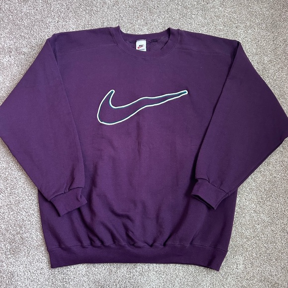 Nike Other - Very Rare Vintage Men’s Purple Nike With Center Swoosh Size Large 95% Cotton